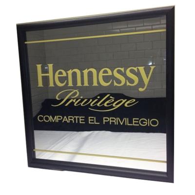 China Disposable Custom Design Henness Bar Wall Beer Mirror for sale