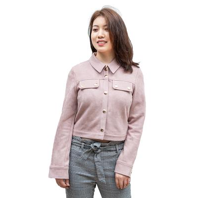 China Custom Women's Suede Women's Winter Anti-wrinkle Motorcycle Casual Jacket Slim Women's Suede Jacket for sale