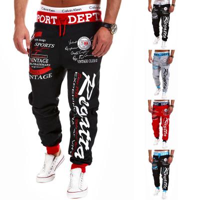 China NEW 2022 Viable Mens Sweatpants Mens Soft Drawstring Waist Lettered Mens Hip Hop Sweatpants Jogging Pants Jogger Pants for sale