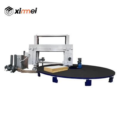 China C-618 High-End Round Worktable Carousel Horizontale Band Knife snijmachine en stille werking PU schuim blokken Snijmachine met anti-slip zand oppervlak platform en lucht absorptie Te koop