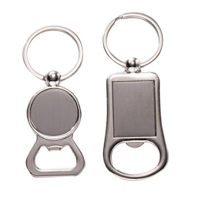 China America Amerpromo Sublimation Blank Bottle Opener Round Pendant Ornaments Heat Transfer Keychains DIY Christmas Blank Ornaments for sale