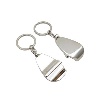 China America Amerpromo Metal Bottle Opener With Keychains Stainless Steel Key Chain Laser Cut Can Opener With Ring Keychains for sale