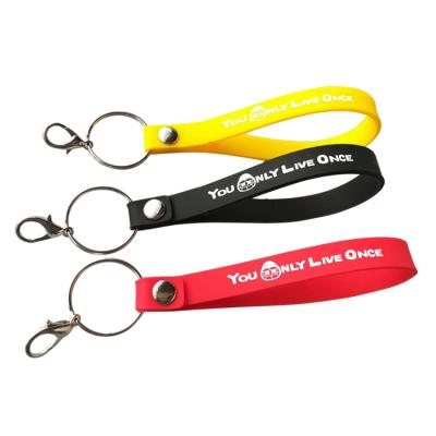 China Europe Wristband Key Chain OEM Colorful Color Logo Silicone Wristband For Advertising Amerpromo for sale