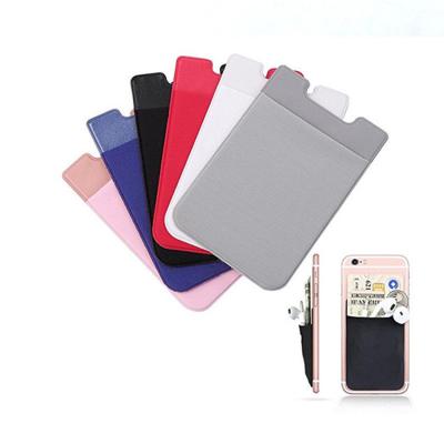 China Amerpromo computer back phone back wallet factory wholesale printing logo Lycia phone u style self-adhesive smart wallet for all phone for sale