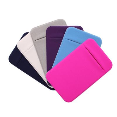 China Amerpromo phone back wallet factory wholesale computer back printing logo tarpaulin style Lycia self-adhesive smart phone wallet for all phone for sale