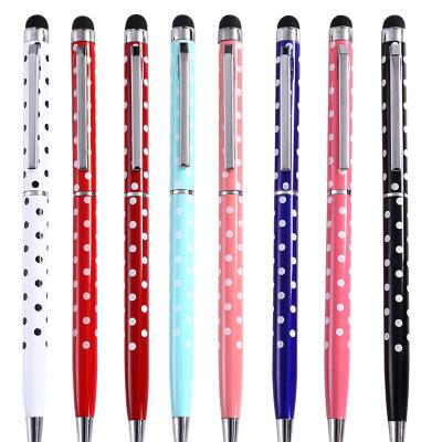 China Amerpromo Factory Supply Eco-Friendly High Quality Metal Click Promo Aluminum Ball Pen Stylus Pen With Logo Printed for sale