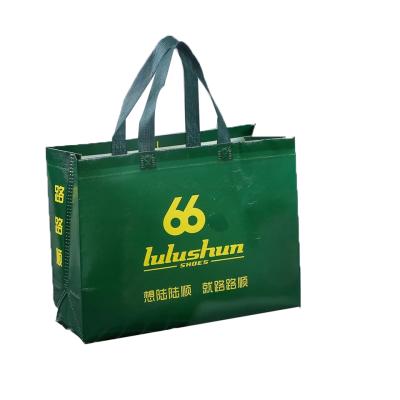 China Amerpromo Recyclable Shopping Bag OEM Factory cusotms Eco-friendly Logo Laminated Portable Nonwoven Fabrics Storage Bags For T-shirt for sale