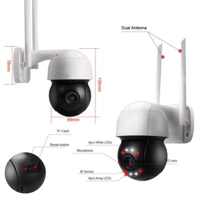 China New Siren Design CCTV Camera Built-in On Cameras Mobile Indoor Whole Stage PTZ Camera Mobile Phone Wifi Control Outdoor Wireless Direction for sale