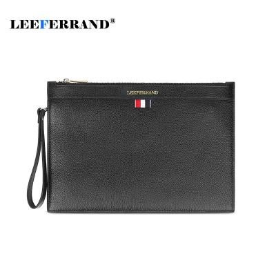 China NATIONAL Hot Selling High Quality Genuine Leather Zipper Men's Male Clutch Bag for sale