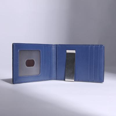 China Leather Men Card Holder Men RFID Credit Card Holder Money Clip Men RFID High Quality Luxury Business Card Holder Wallet for sale