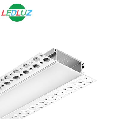 China Ledluz Aluminum Alloy Lighting Plaster Recessed Mounted Led Aluminum Extrusion Profile Led Lighting for sale