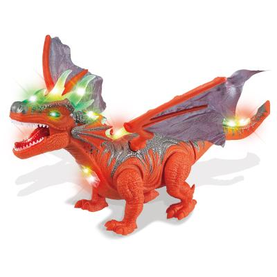 China Huiye safe 2020 children light and healthy plastic walking dinosaur toys dinosaur robot toys for sale