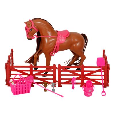 China Ride On Stable Toy Huiye 2020 New Baby Toys Horse Girl Gift Set Toys Horse Toy Beauty Sets for sale