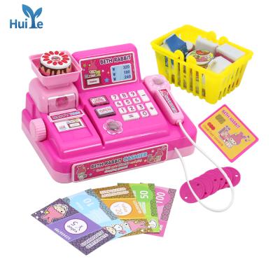 China Huiye role play home supermarket set toy cash register toy for children cashier mainan role play for kids 17*12*11CM for sale