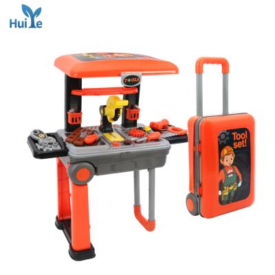 China Plastic Children Tool Belt Playset Set MODELS TOY Huiye Children Pretend Play Play Toy Workbench with Drill Kids Educational Tools for sale