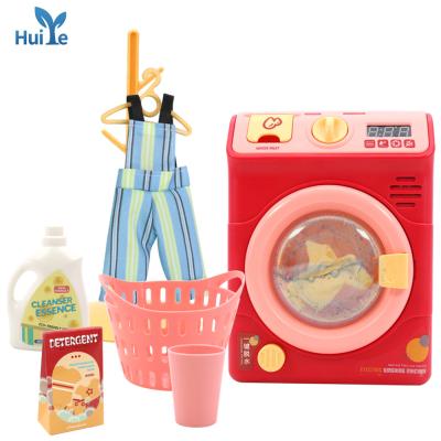 China Huiye Pretend Play Washing Machine Education Toys Electric Washing Machine Toys With Soft Light And Sound Education Toys 14*11.5*18.5CM for sale