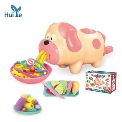 China Huiye Wholesale Clay Price Playdough Baby Diy Clay Toy Colorful Noodle Machine Play Tool Kit for Kids 20*10*12CM for sale