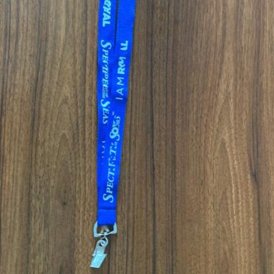 China For office Lanyard Polyester Key Lanyards with custom logo oval clasp and detachable loop for keys, key chain for sale