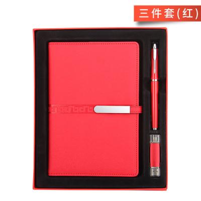 China Simple Fashion Notebook Gift Set Custom Notebook With USB Pen Attached for sale