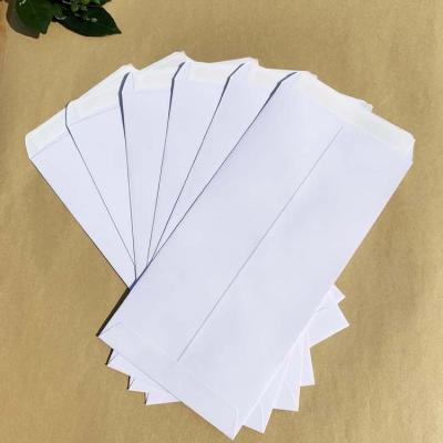 China Fashion Simple Custom Logo White Mini Paper Window Envelopes Wedding Invitation Envelope Classic Black White Black Envelope for sale