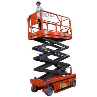 China Best Selling Hotels 500kg 10m Mobile Manual Scissor Arm Scissor Lift Platform For Sale for sale