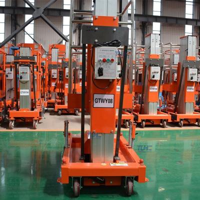 China Aerial Work Single Mast Aluminum Lift For Working At Heights for sale