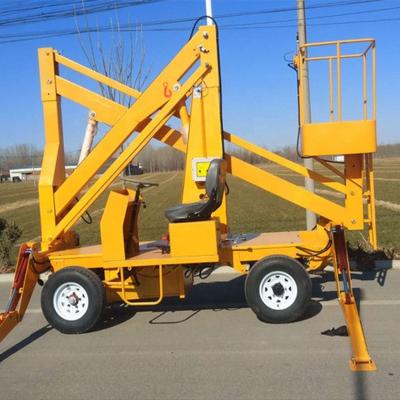 China Easy Operation Safety 14m Convenience 200kg Telescope Boom Lift Hydraulic Platform Hinged Boom Lift For Sale for sale