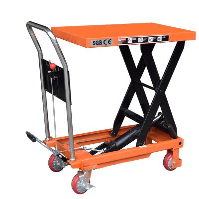 China Hotels 2m Hand Adjustable Hydraulic Hydraulic Cargo Lift Table for sale