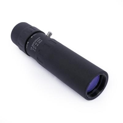 China Mini 10-30X25 Black Monocular Telescope Tripod For Camping / Fishing / Hiking for sale