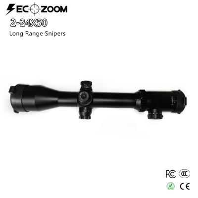 China SECOZOOM tactisch het Geweerwerkingsgebied van Mil Dot High Light Transmission SFP 2-24x50 van het Lange afstandwerkingsgebied Te koop