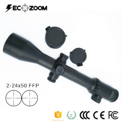 China 35mm FFP militärische lange Strecken-Gewehr-Bereiche Bereich-2-24x50mm für die Jagd/die Gewehre zu verkaufen