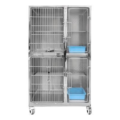 China High Grade Pet Cat Cage Luxury Veterinary Farms Stainless Steel Cage For Cat for sale