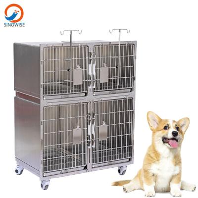 China 304 Stainless Steel Cages Dog Cat Dog Vet 304 Stainless Steel Veterinary Cage for sale