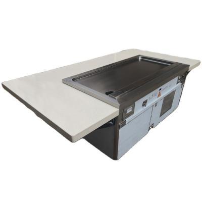 China Easily assembled Teppanyaki for restaurant garden and swimming pool with marble for sale