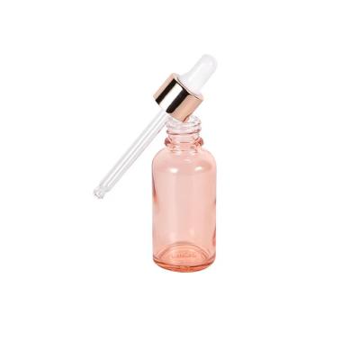 China Customized Painted OEM RTS Rose Gold Color Glass Cosmetic Bottle For Cosmetics Packaging Stock For Sale Glass Bottle 5mk-100ml for sale