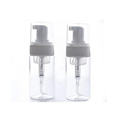 China OEM Cosmetic Transparent Foaming Bottle 100ml 150ml 180ml 210ml PET Liquid Soap Dispenser With Foam Pump Bottle for sale