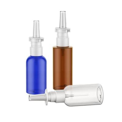 China Non Spill Medical Grade White Nozzle Sprayer 18/410 20/410 Match For Amber Blue Color Medical Spray Bottle for sale