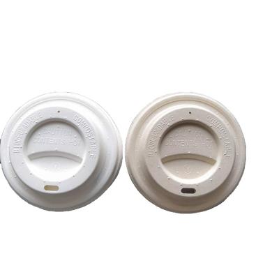 China 100% Eco-Friendly Microwavable Biodegradable Compostable Sugar Cane Bagasse 80mm 90mm Pulp Coffee Cup Molded Bamboo Lids for sale