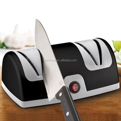 China Durable Low Noise Two Stage Professional Kitchen Knife Sharpener Diamond for sale