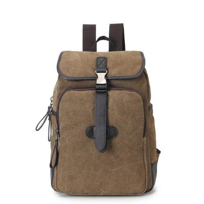 China Large Capacity PORTABLE Custom Canvas Casual Business New Design Logo Factory Waterproof Shoulder Strap Adjustable Backpack For Men for sale