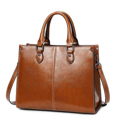 China 2022 New Design Fashion Water Resistant Genuine Leather Women's Bag Cowhide Handbag Cross Shoulder Cross - Body Messenger Bag for sale