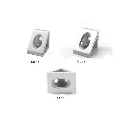 China Aluminum Profile Connector 2 Hole Inside Gusset Corner Bracket , Aluminum Profile Accessiories for sale