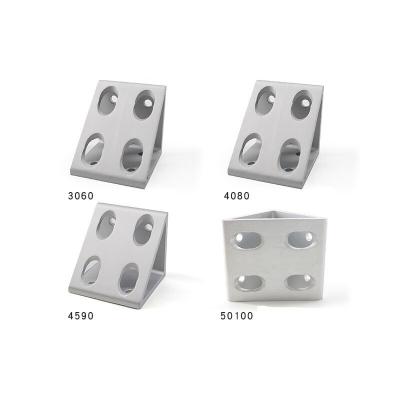 China Aluminum Profile Connector 8 Hole Inside Gusset Corner Bracket For Aluminum Profile for sale