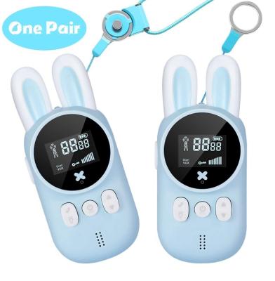 China Custom Portable Mini Cute Rabbit Style Child Radio 3km Two Way Walkie Talkie Long Distance Communication Rechargeable for Kids Family/Kids Camping Gift for sale