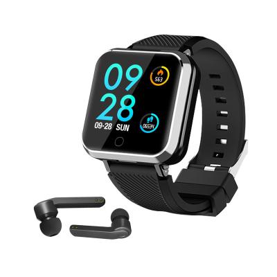 China T11-2 TWS Smart Wristband Heart Rate Blood Pressure Sport Tracker MP3 Smart Watch With Binaural Earphones for sale