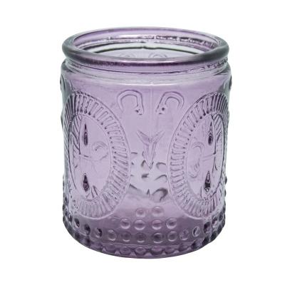 China Eco-freindly Haodexin 3oz Empty Customized Glass Candle Containers Tumbler Jars For 105ml Candles for sale