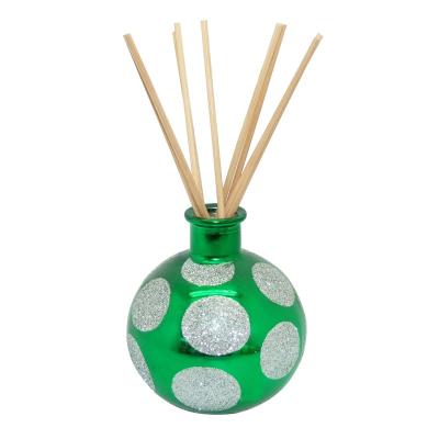 China Metallic & HAODEXIN 7.4oz Air Freshener Diffuser Decorative Glass Bottles Diffuser Reeds or Rattan Vibrant Vibrant Metallic Sticks for sale