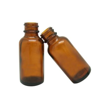 China High Transparency 30ml Essential Oil Glass Bottles 1oz Amber Dropper Bottles Brown Cosmetic Reducers Haodexin Serum Dropper 1 oz Orifice Bottles for sale