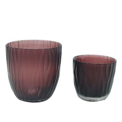 China Haodexin Artistic Antique Matching Wholesale 6oz And 19oz Glass Candle Holder Vintage for sale