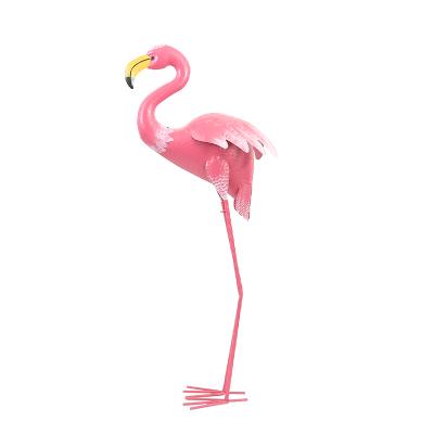 China Metal Flamingo Prop Decoration Garden Landscape Ornament Wedding Party Decoration for sale